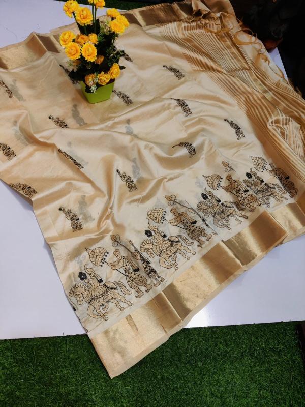 Malhar tusser-vol-4 tusser silk surat textile market wholesale saree  - wholesale export